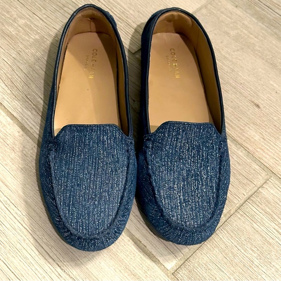 Cole Haan Hanneli Driver ll Suede denim blue Loafer flats size 8 women’s shoes - Picture 3 of 6